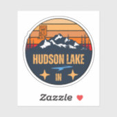 Hudson Lake, Indiana Aufkleber (Blatt)