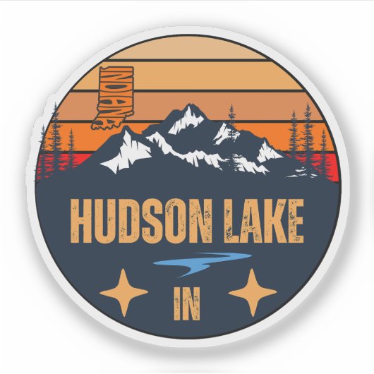 Hudson Lake, Indiana Aufkleber (Vorderseite)
