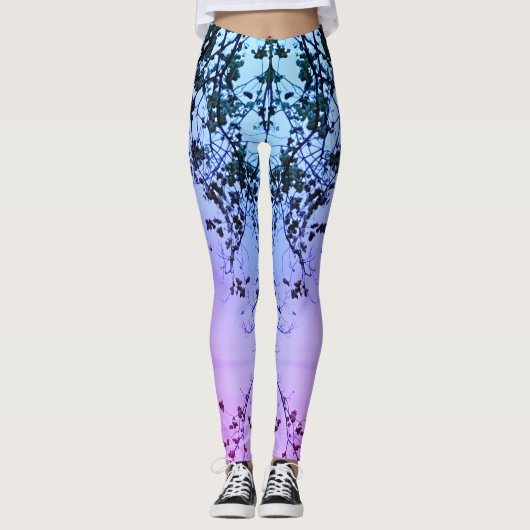 Hudson Leggings Rosa Blau Lila verblassen (Vorderseite)