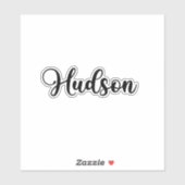 Hudson Name - Handgeschriebene Kalligrafie Aufkleber (Blatt)