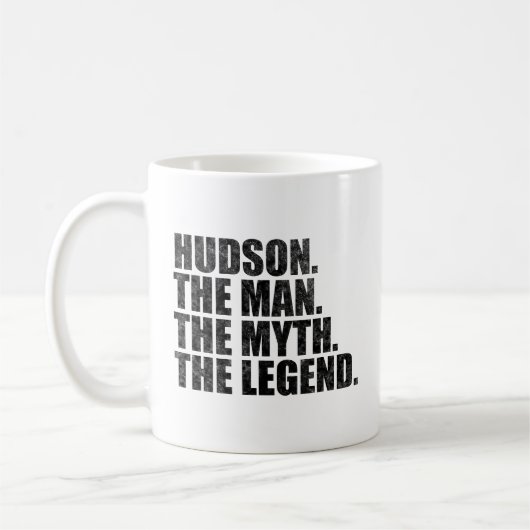 Hudson Name, Hudson Der Mann Der Mythos Die Legend Kaffeetasse (Links)