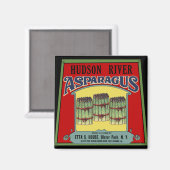 Hudson River Asparagus Label Magnet (Vorderseite/Rückseite)