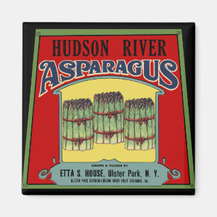 Hudson River Asparagus Label Magnet