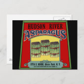 Hudson River Asparagus Label Postkarte (Vorne/Hinten)
