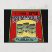 Hudson River Asparagus Label Postkarte (Vorderseite)