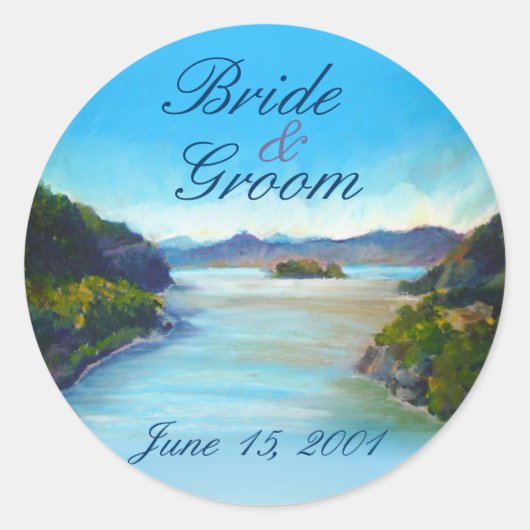 Hudson River at West Point Wedding Stickers (Vorderseite)