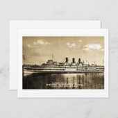 Hudson River Day Line Steamer Washington Irving Postkarte (Vorne/Hinten)