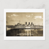 Hudson River Day Line Steamer Washington Irving Postkarte (Vorderseite)