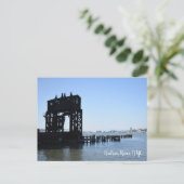 Hudson River Dock New York City NYC Fotografy Postkarte (Stehend Vorderseite)