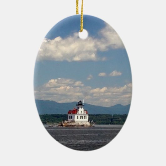 Hudson River Lighthouse Keramik Ornament (Hinten)