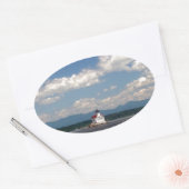 Hudson River Lighthouse Ovaler Aufkleber (Umschlag)