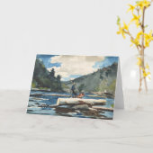 Hudson River, Logging | Winslow Homer Karte (Gelbe Blume)