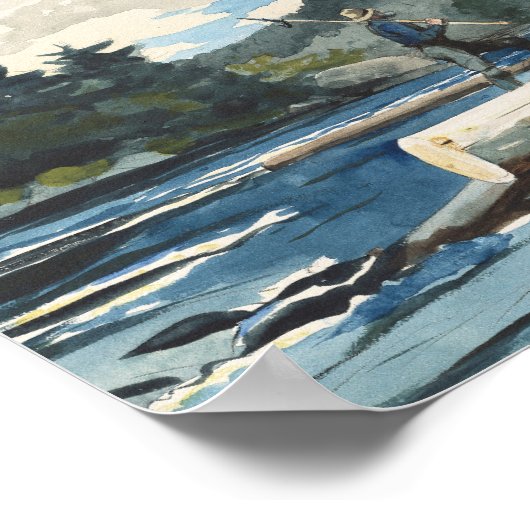 Hudson River, Logging | Winslow Homer Poster (Ecke)
