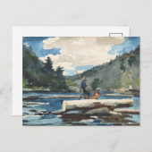 Hudson River, Logging | Winslow Homer Postkarte (Vorne/Hinten)