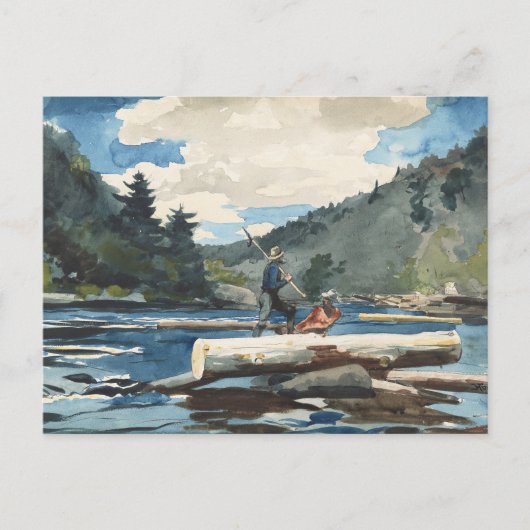 Hudson River, Logging | Winslow Homer Postkarte (Vorderseite)