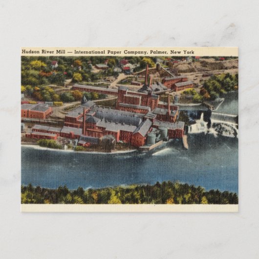 Hudson River Mill, Palmer, New York Postkarte (Vorderseite)