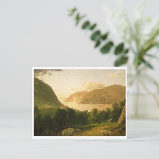 Hudson River Scene von John Frederick Kensett Postkarte (Stehend Vorderseite)