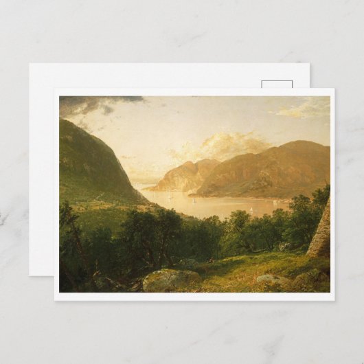 Hudson River Scene von John Frederick Kensett Postkarte (Vorne/Hinten)