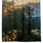 Hudson River Summer Abend Duschvorhang (Vorderseite)