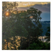 Hudson River Summer Abend Fliese (Vorderseite)