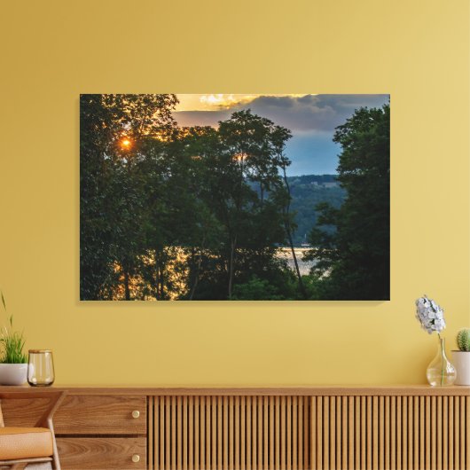 Hudson River Summer Abend Leinwanddruck (Insitu (Wohnzimmer))