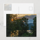 Hudson River Summer Abend W/Border Postcard Postkarte (Vorne/Hinten)