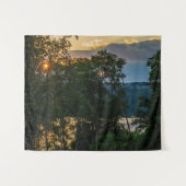 Hudson River Summer Abend Wandteppich (Vorderseite (Horizontal))