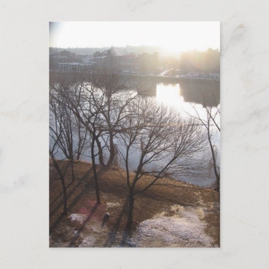 Hudson River Sunrise Postkarte (Vorderseite)