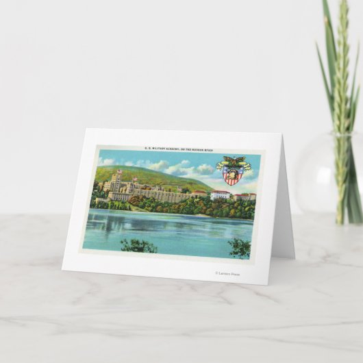 Hudson River View von der US-Militärakademie Karte (Vorderseite)