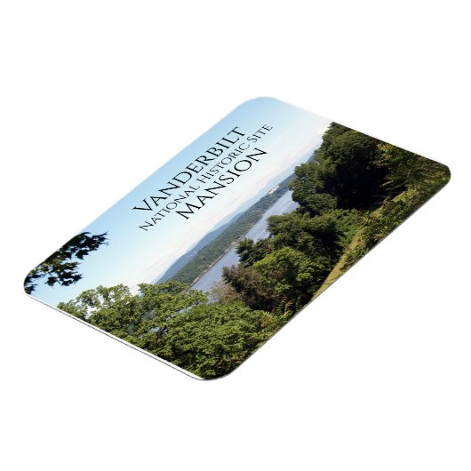 Hudson River von Vanderbilt Mansion, Hyde Par, NY Magnet (Linke Seite)