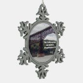 Hudson River Walkway Weihnachtsmuseum Schneeflocken Zinn-Ornament (Links)