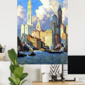 Hudson River Waterfront - Colin Campbell Cooper Poster (Heimbüro)
