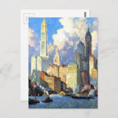 Hudson River Waterfront - Colin Campbell Cooper Postkarte (Vorne/Hinten)