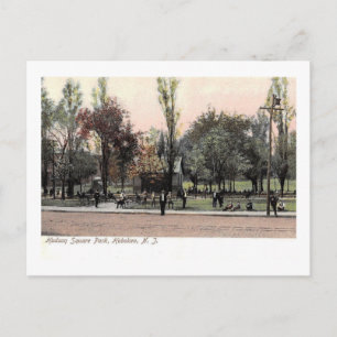 Hudson Square Park, Hoboken, NJ Vintag Postkarte