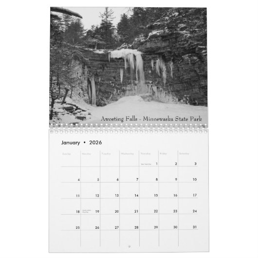 Hudson Valley 2026 Kalender (Jan 2026)