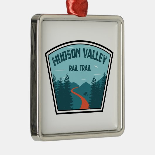Hudson Valley Rail Trail Ornament Aus Metall (Rechts)