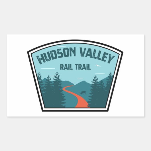 Hudson Valley Rail Trail Rechteckiger Aufkleber (Vorderseite)