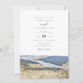 HUDSON VALLEY Watercolor New York Skyline Wedding Einladung (Vorderseite)