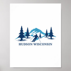 Hudson Wisconsin Ski Resort Skifahrer _1 Poster