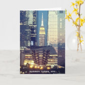 Hudson Yards (Schiff) Empire State Gebäude, NYC Karte (Gelbe Blume)