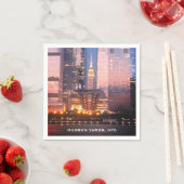 Hudson Yards (Schiff) Empire State Gebäude, NYC Serviette (Beispiel)