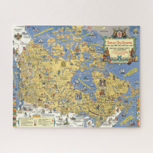 Hudson's Bay Company - Karte von Kanada Puzzle