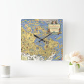 Hudson's Bay Company - Map of Canada Quadratische Wanduhr (Zuhause)