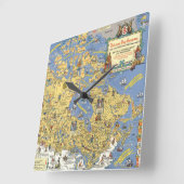 Hudson's Bay Company - Map of Canada Quadratische Wanduhr (Winkel)