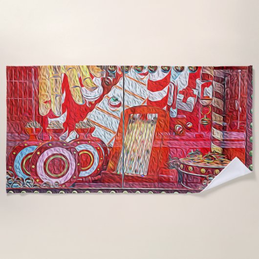 Hudson's Bay Geschenkshop Weihnachts-Strandtuch Strandtuch (Vorderseite)