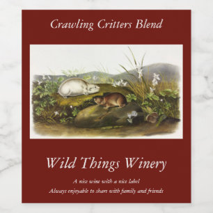 Hudson's Bay (Ungava Collared) Lemming von Audubon Weinetikett