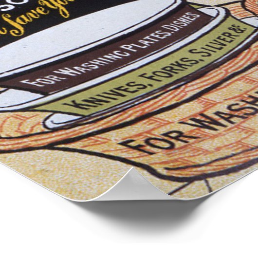 Hudson's Soap 1895 Poster (Ecke)