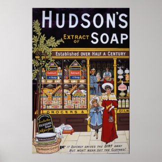 Hudson's Soap 1895 Poster