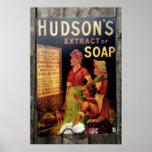 Hudsons Soap Vintage Poster Print (Vorne)