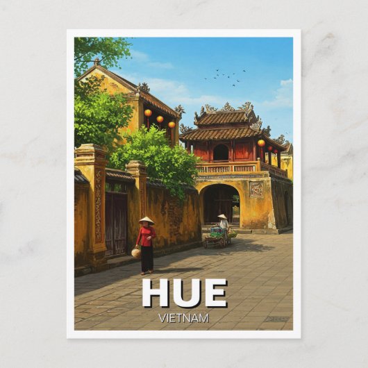 Hue Imperial City Vietnam Travel Postkarte (Vorderseite)